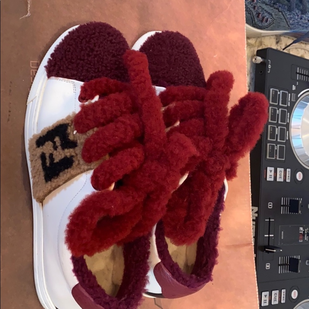 Fendi velvet fury runway sneakers